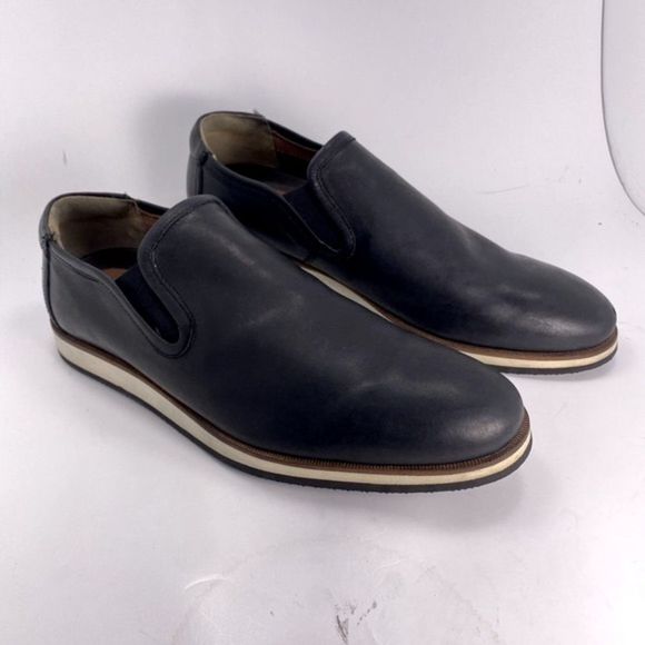 BACCO BUCCI CENTURY II  LEATHER SHEEP SKIN SLIP-ON COLOR BLACK SZ 9.5. - Picture 2 of 12